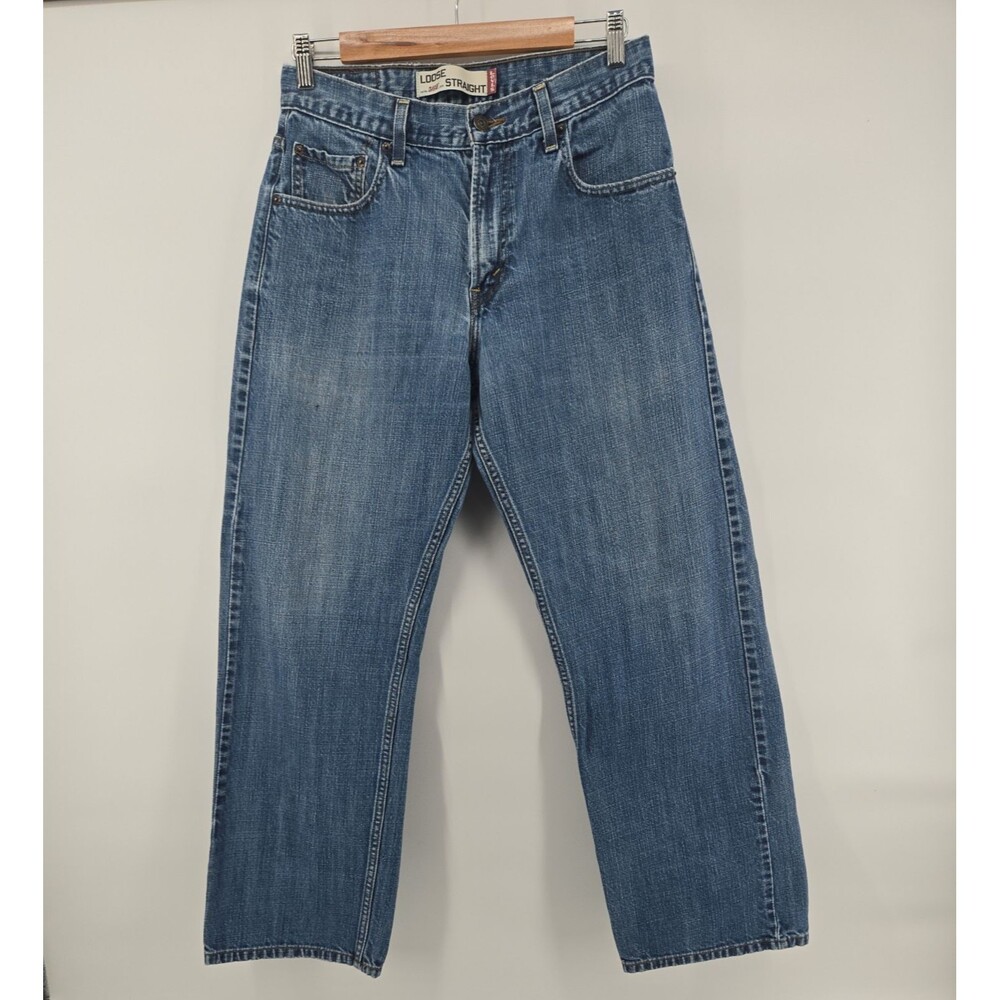 Levis Jeans 569 Mens 30x32 Blue Denim Loose Fit Straight Leg Pants Workwear
